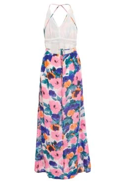 Blue Chiffon Maxi Dress -Glamourista 00100020965 ZB