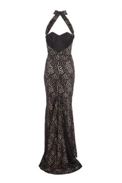 Black Lace Fishtail Maxi Dress -Glamourista 00100026146 ZB