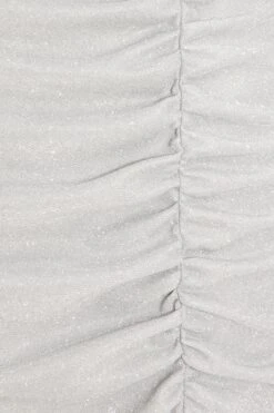 Silver Ruched Bodycon Dress 11 Silver Ruched Bodycon Dress -Glamourista 00100028359 ZS