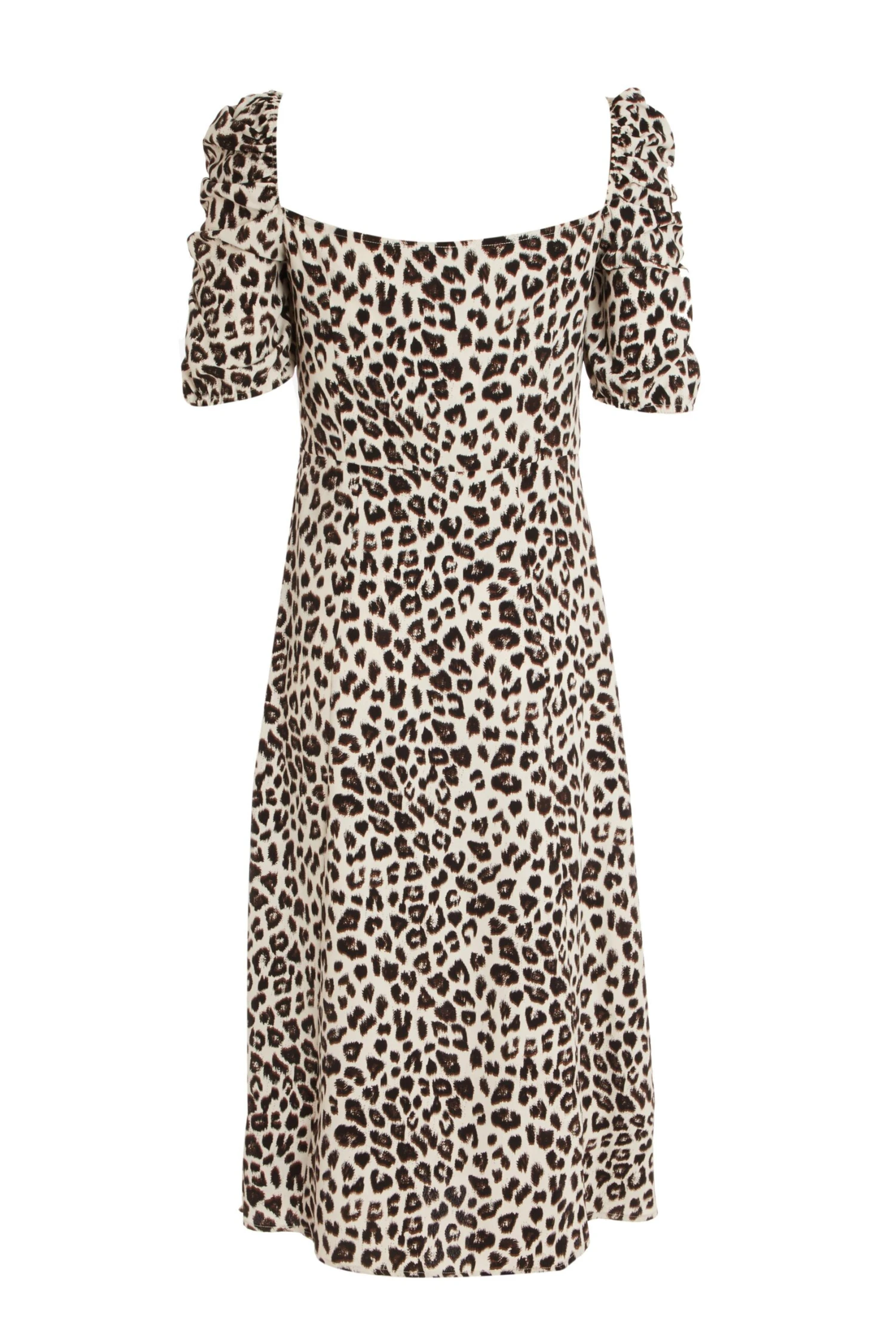 Cream Animal Print Midi Dress 5 Cream Animal Print Midi Dress - Image 5