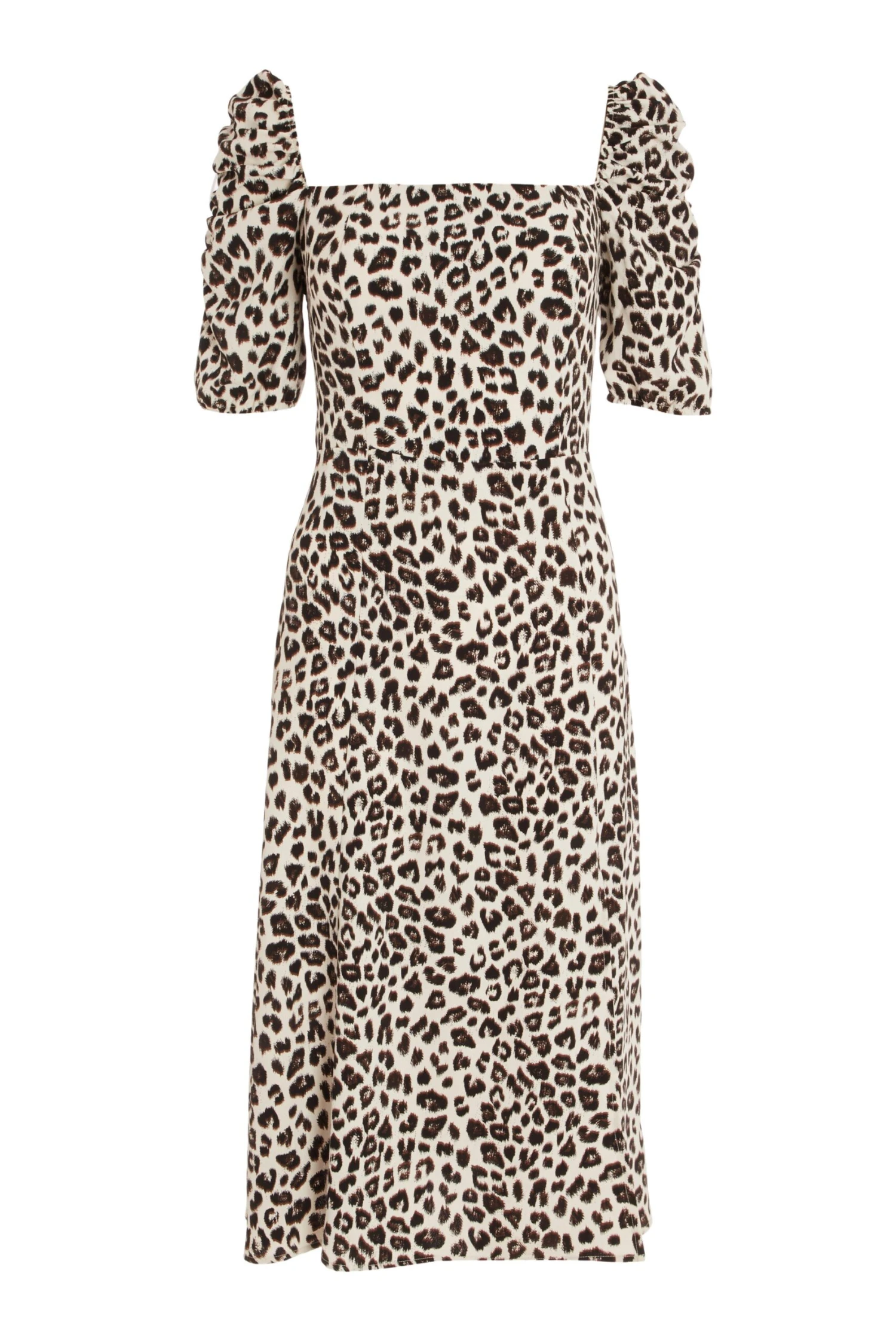 Cream Animal Print Midi Dress 1 Cream Animal Print Midi Dress