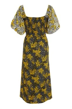 Black Floral Midi Dress -Glamourista 00100030991 ZB