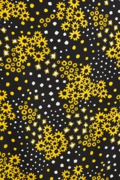 Black Floral Midi Dress -Glamourista 00100030991 ZS