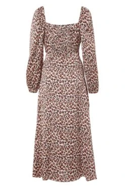 Pink Animal Print Midi Dress -Glamourista 00100031402 ZB