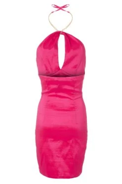 Pink Chain Halterneck Dress -Glamourista 00100031580 ZB