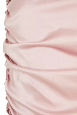 Pink Satin Bardot Bodycon Dress -Glamourista 00100032083 ZS