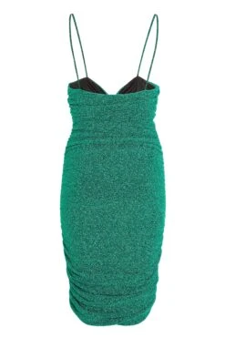 Green Glitter Bodycon Mini Dress -Glamourista 00100032207 ZB