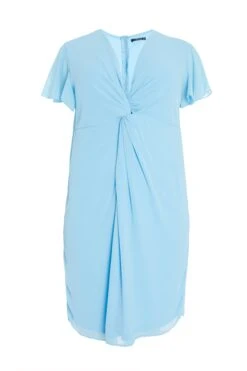Curve Blue Knot Front Dress