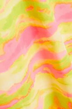 Lime Marble Print Tie Back Midi Dress 11 Lime Marble Print Tie Back Midi Dress -Glamourista 00100033378 ZS