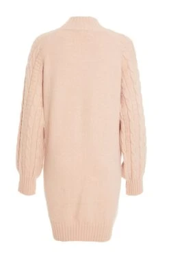 Pink Roll Neck Knitted Mini Jumper Dress -Glamourista 00100034911 ZB