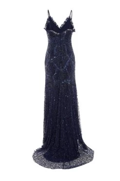 Navy Sequin Maxi Dress -Glamourista 00100034938 ZB