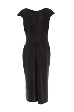 Black Ruched Midi Dress 10 Black Ruched Midi Dress -Glamourista 00100034952 ZB