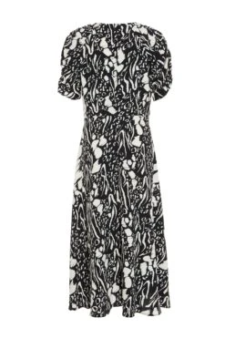 Black Animal Print Midi Dress -Glamourista 00100035022 ZB