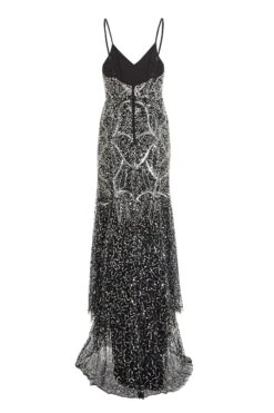 Petite Black Sequin Maxi Dress -Glamourista 00100035040 ZB