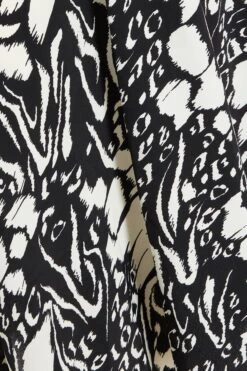 Petite Black Animal Print Midi Dress -Glamourista 00100035125 ZS