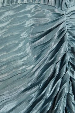 Grey Plisse Ruched Midi Dress -Glamourista 00100035166 ZS