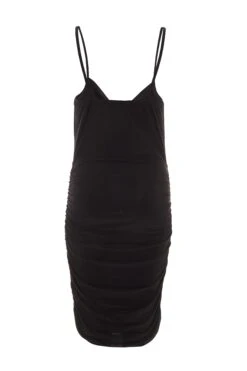 Petite Black Mesh Bodycon Midi Dress 10 Petite Black Mesh Bodycon Midi Dress -Glamourista 00100035202 ZB