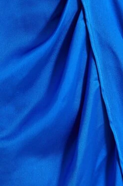 Royal Blue Satin Midi Dress -Glamourista 00100035292 ZS