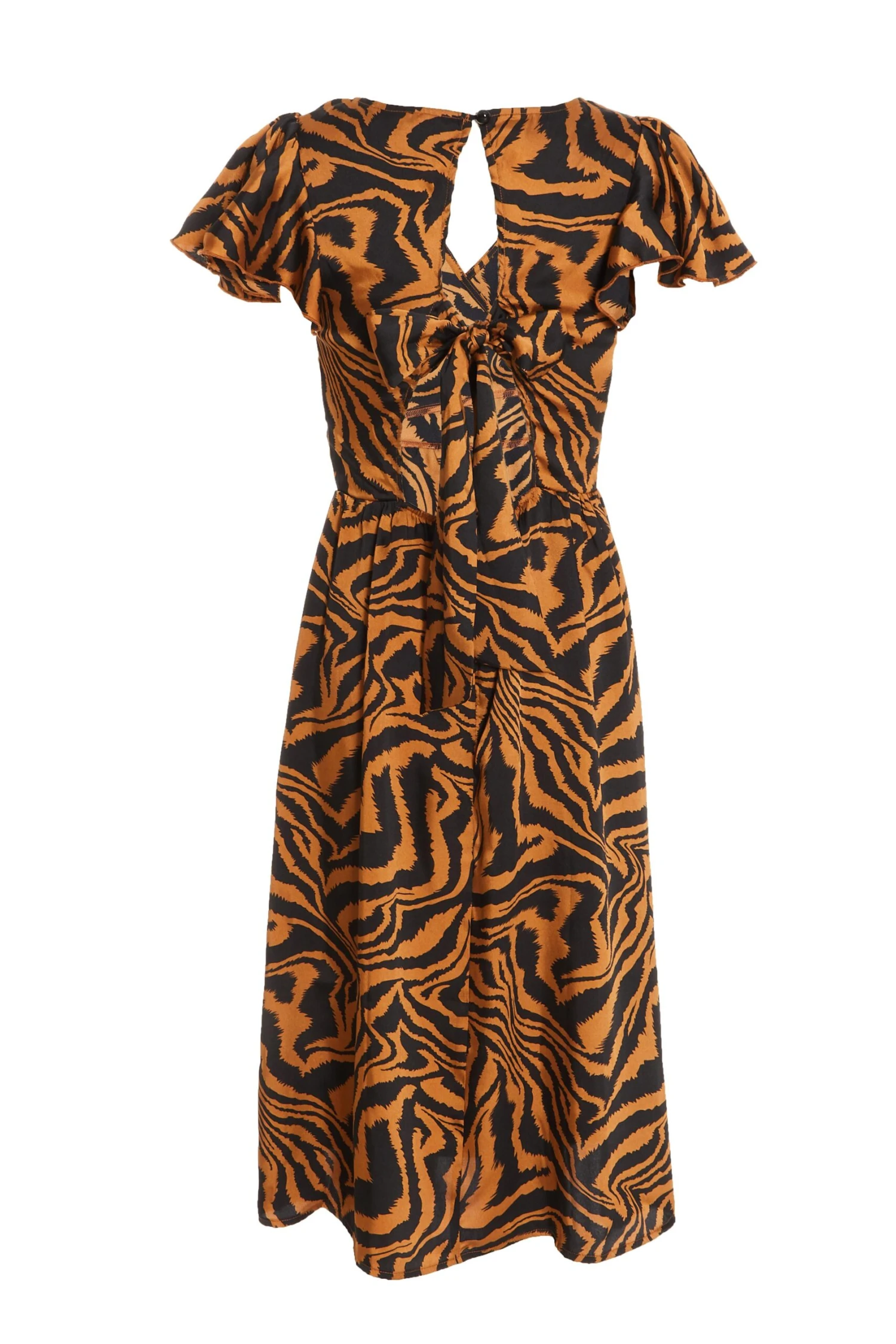 Petite Rust Animal Print Midi Dress 5 Petite Rust Animal Print Midi Dress - Image 5