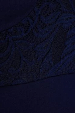 Curve Navy Lace Midi Dress -Glamourista 00100035428 ZS