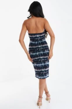 Petite Stone Marble Print Mesh Midi Dress -Glamourista 00100035640 XB