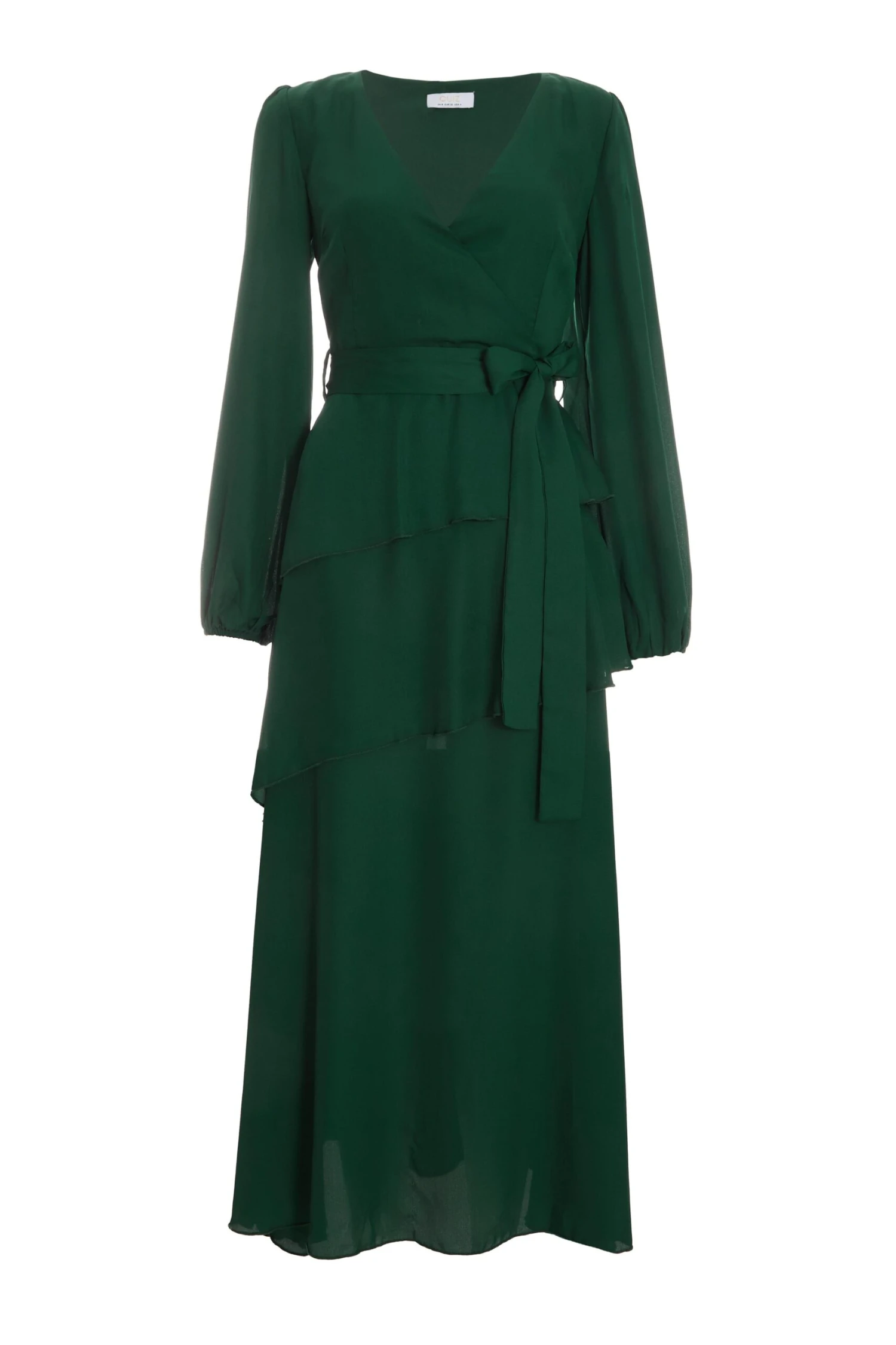 Green Chiffon Wrap Maxi Dress 1 Green Chiffon Wrap Maxi Dress