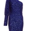 Royal Blue Sequin One Shoulder Mini Dress