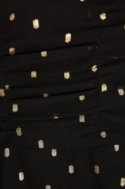 Black Chiffon Foil Tiered Mini Dress 11 Black Chiffon Foil Tiered Mini Dress -Glamourista 00100035887 ZS