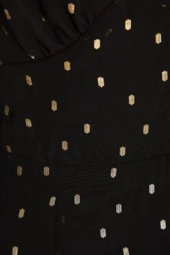 Black Chiffon Foil Maxi Dress -Glamourista 00100035895 ZS