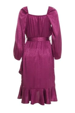 Petite Berry Satin Midaxi Dress -Glamourista 00100035906 ZB