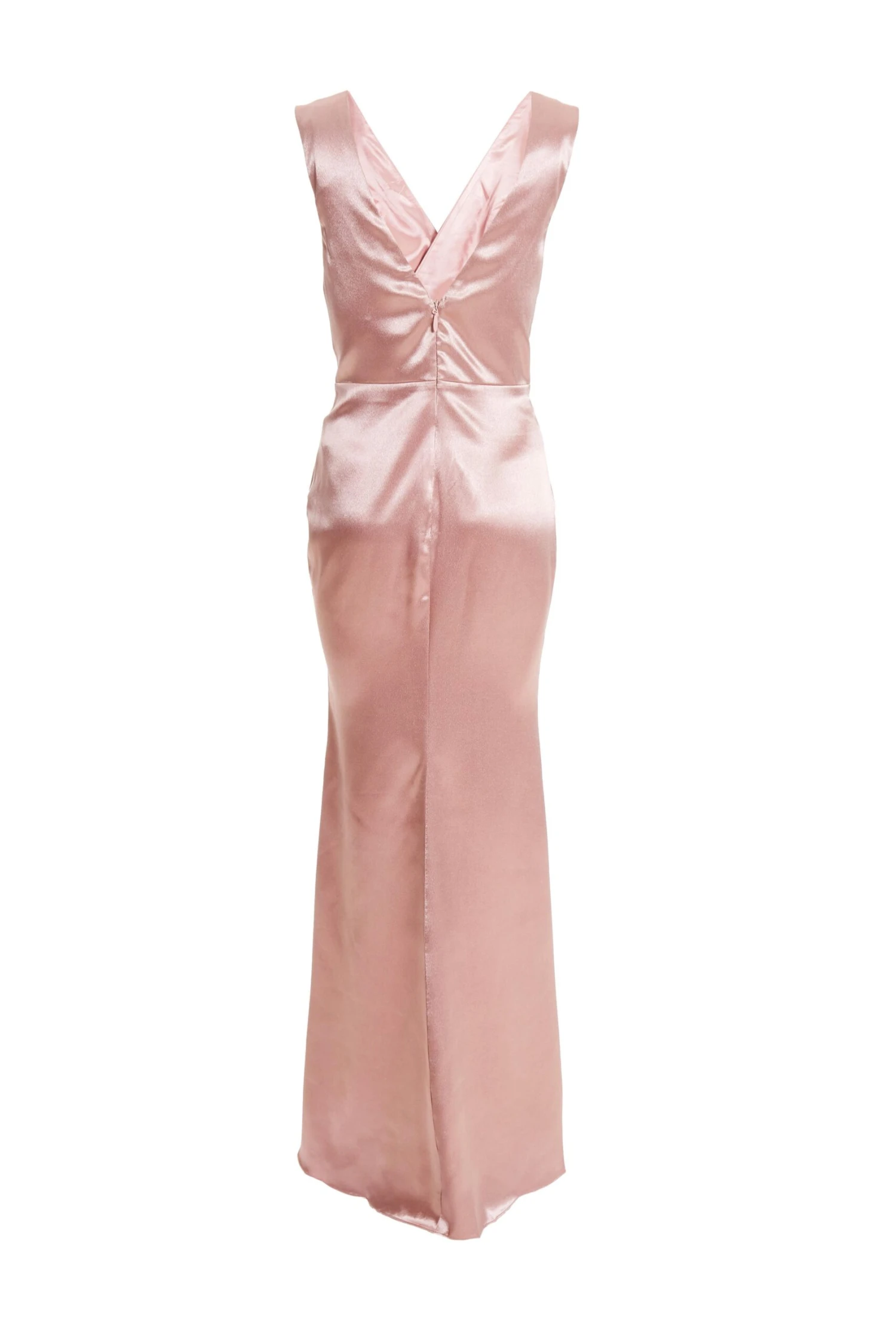 Pink Satin Wrap Split Leg Maxi Dress 5 Pink Satin Wrap Split Leg Maxi Dress - Image 5