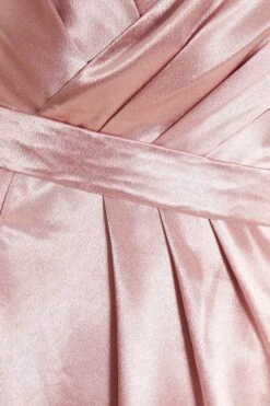 Pink Satin Wrap Split Leg Maxi Dress 11 Pink Satin Wrap Split Leg Maxi Dress -Glamourista 00100035939 ZS