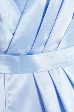 Light Blue Satin Wrap Split Leg Maxi Dress 11 Light Blue Satin Wrap Split Leg Maxi Dress -Glamourista 00100035941 ZS