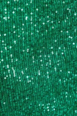 Green Sequin Wrap Mini Dress -Glamourista 00100036006 ZS