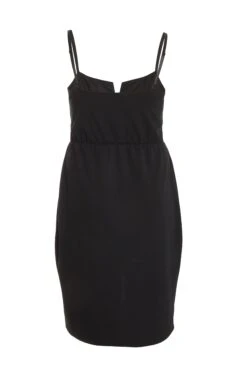 Curve Black Wrap Midi Bodycon Dress -Glamourista 00100036063 ZB