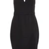 Curve Black Wrap Midi Bodycon Dress