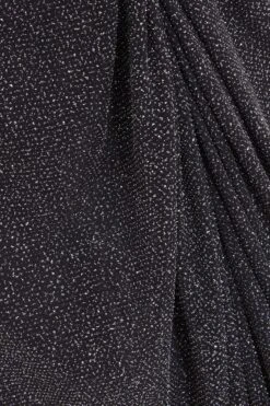 Grey Glitter Ruched Midi Dress 11 Grey Glitter Ruched Midi Dress -Glamourista 00100036073 ZS