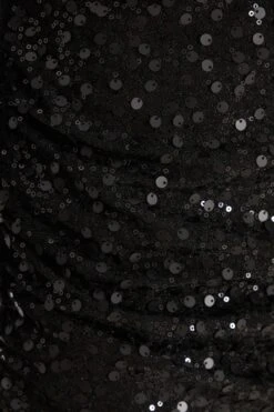 Curve Black Sequin Wrap Midi Dress 11 Curve Black Sequin Wrap Midi Dress -Glamourista 00100036098 ZS