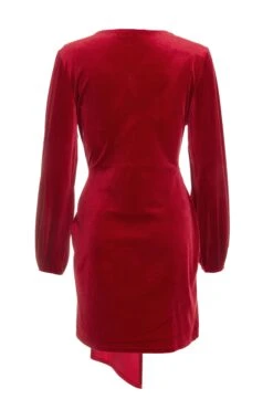 Red Velvet Sash Bodycon Dress 10 Red Velvet Sash Bodycon Dress -Glamourista 00100036114 ZB