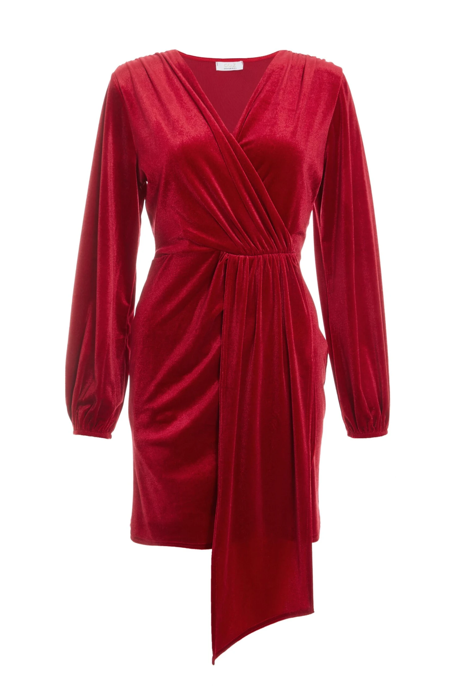 Red Velvet Sash Bodycon Dress 1 Red Velvet Sash Bodycon Dress