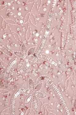 Petite Pink Sequin Fishtail Maxi Dress -Glamourista 00100036127 ZS