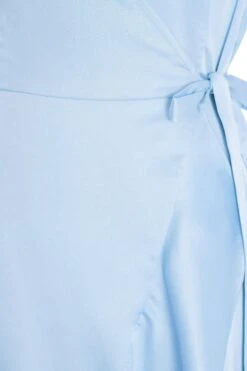 Light Blue Satin Wrap Maxi Dress 11 Light Blue Satin Wrap Maxi Dress -Glamourista 00100036140 ZS