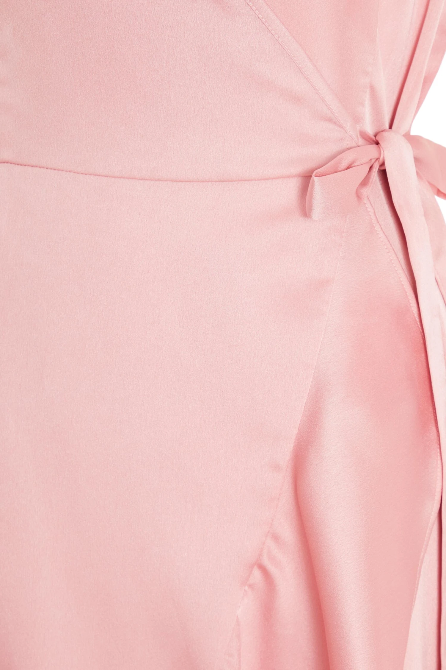 Pink Satin Wrap Maxi Dress 6 Pink Satin Wrap Maxi Dress - Image 6
