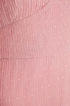 Pink Chiffon Crinkle Midi Dress -Glamourista 00100036160 ZS