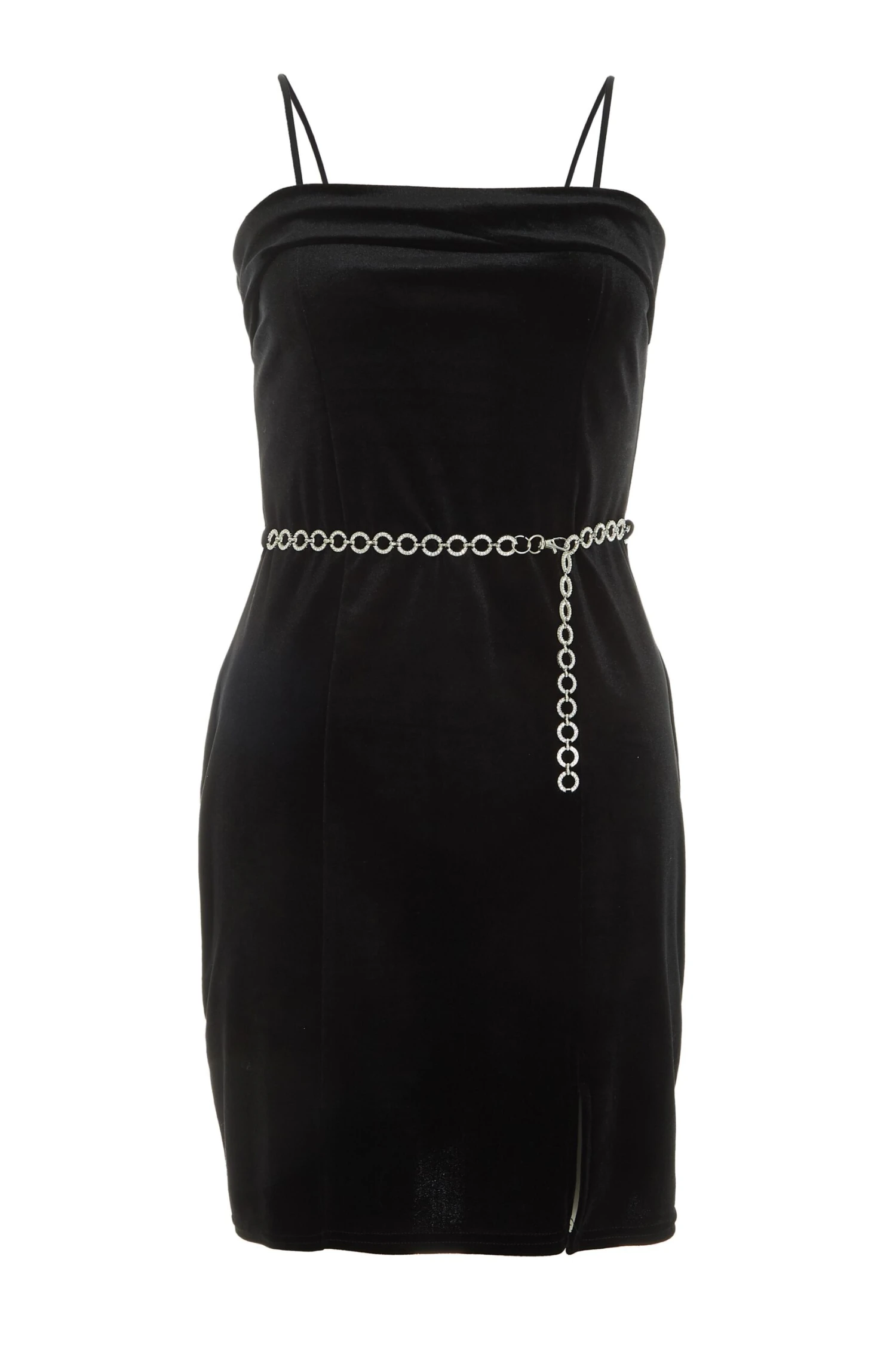 Black Velvet Diamante Mini Dress 1 Black Velvet Diamante Mini Dress