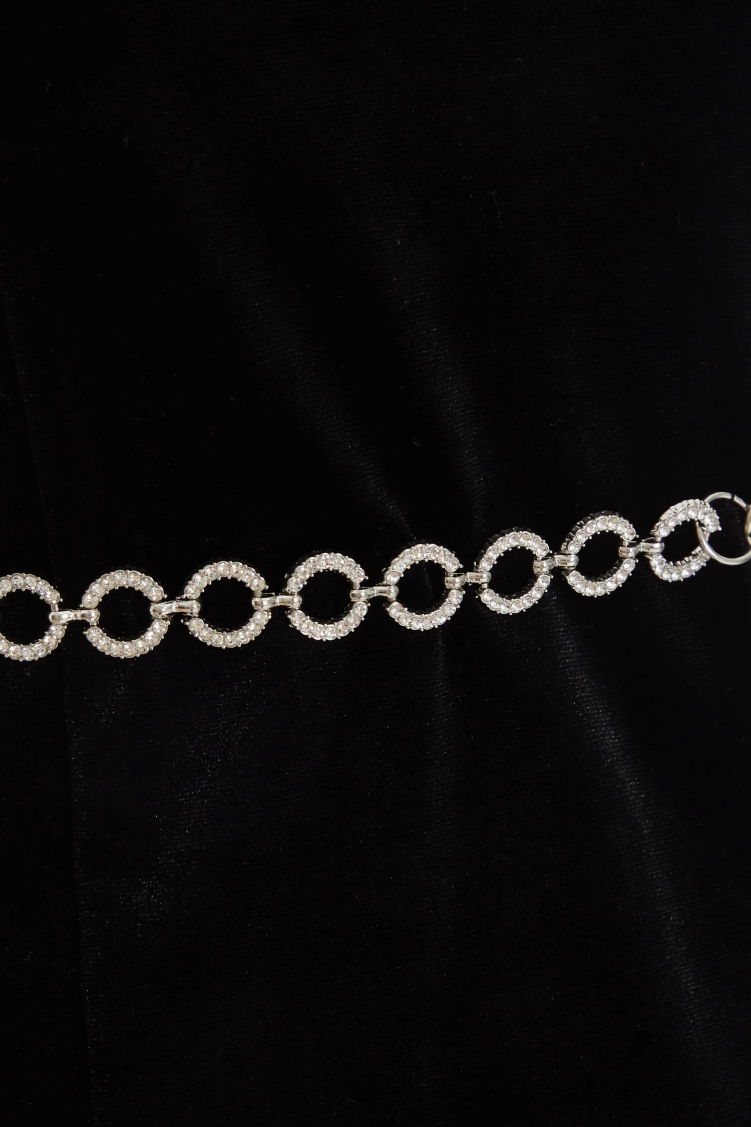 Black Velvet Diamante Mini Dress 6 Black Velvet Diamante Mini Dress - Image 6