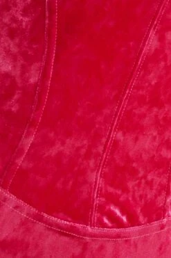 Pink Velvet Bodycon Mini Dress -Glamourista 00100036173 ZS