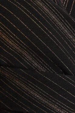 Black Shimmer Wrap Bodycon Midi Dress -Glamourista 00100036175 ZS