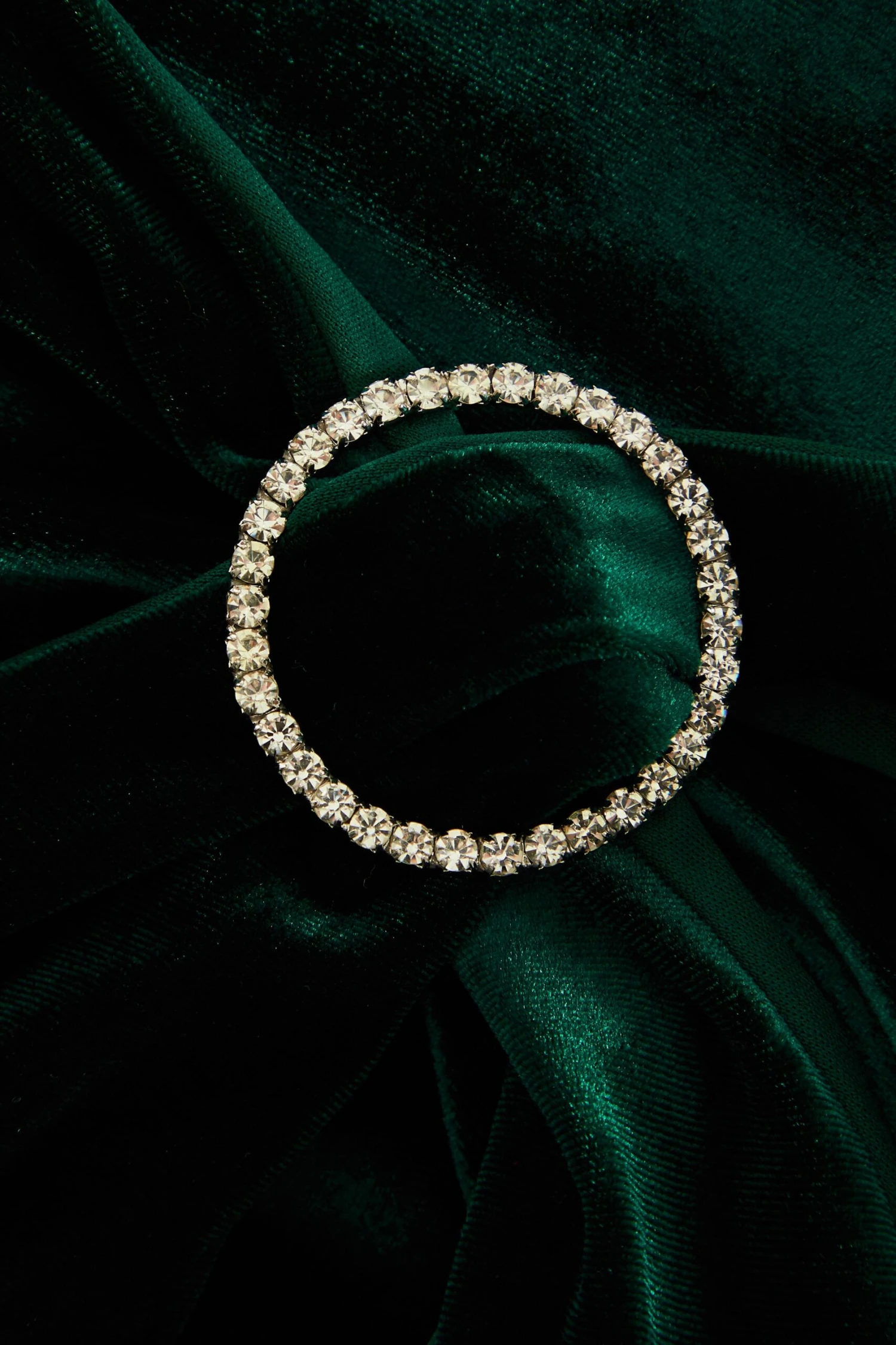 Bottle Green Velvet Diamante Halter Neck Dress 6 Bottle Green Velvet Diamante Halter Neck Dress - Image 6