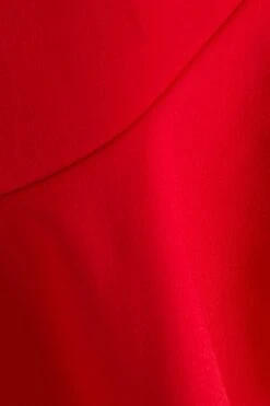 Red One Shoulder Bow Midi Dress 11 Red One Shoulder Bow Midi Dress -Glamourista 00100036286 ZS